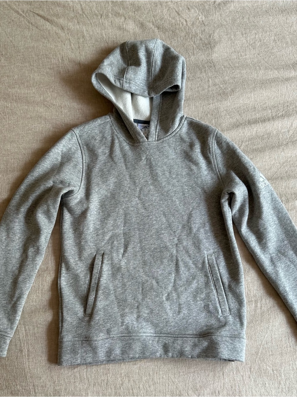 Adidas Grey Pullover Hoodie Kids Youth size 11-12Y
